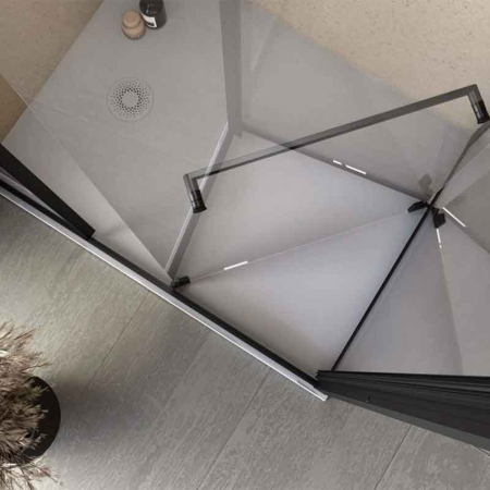 Cabina duș Kolpasan, Stellar Uni, 90 x 90 x h200, negru mat [2]