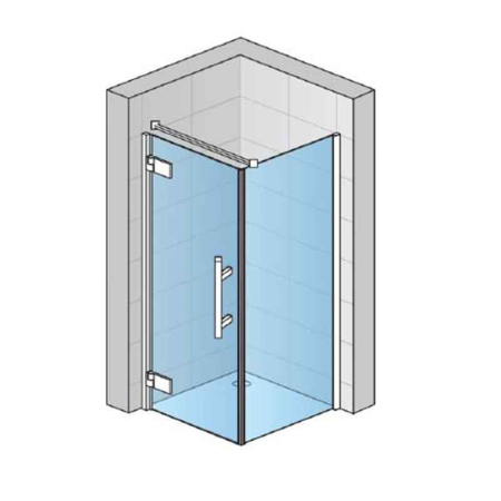 Cabină duș, Ravak, Blix Slim , BLSRV2-80, 80x80x195 cm, profil negru [3]