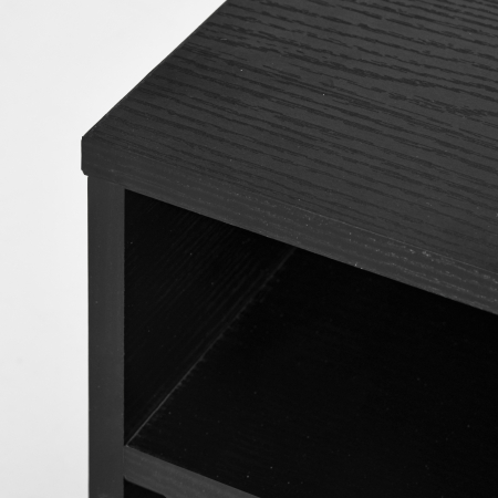  Cabinet pentru Imprimanta cu 2 Rafturi, Birou din Lemn si Cabinet de studiu cu Roti, 47x40x22.5 cm, Negru [8]