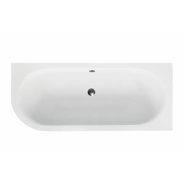 Cada asimetrica Besco Avita 160x75 cm alb lucios cu montaj dreapta [4]