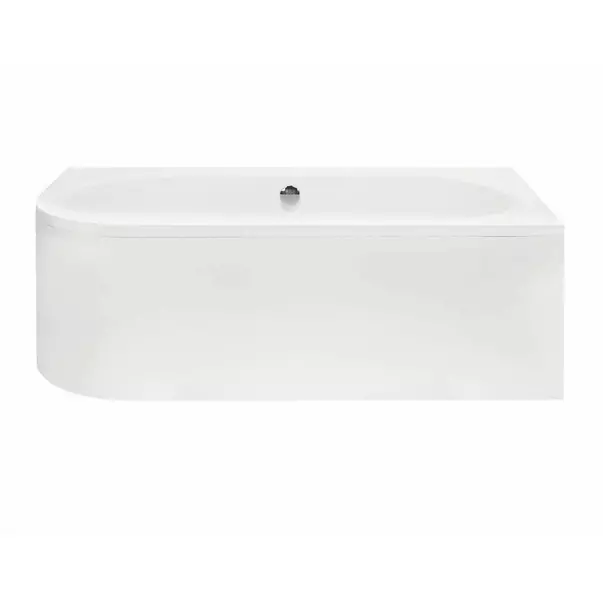 Cada asimetrica Besco Avita 160x75 cm alb lucios cu montaj dreapta [3]