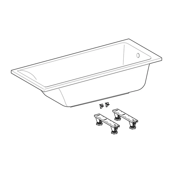 Cada baie dreptunghiulara Geberit Selnova Square 170x70 cm [4]