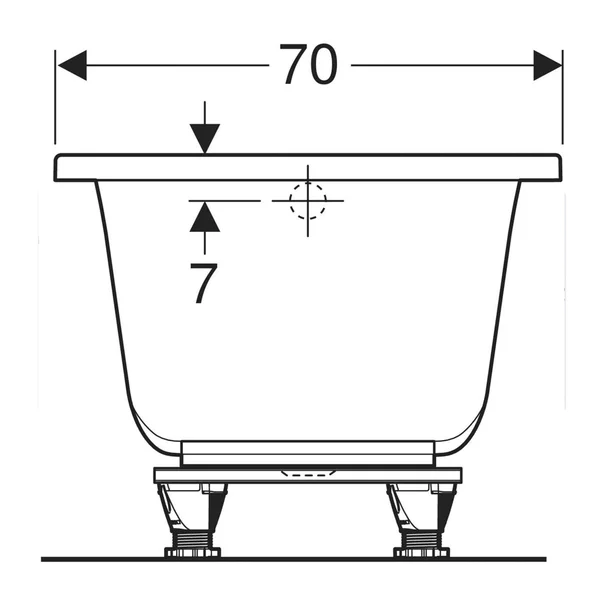 Cada baie dreptunghiulara Geberit Selnova Square 170x70 cm [2]