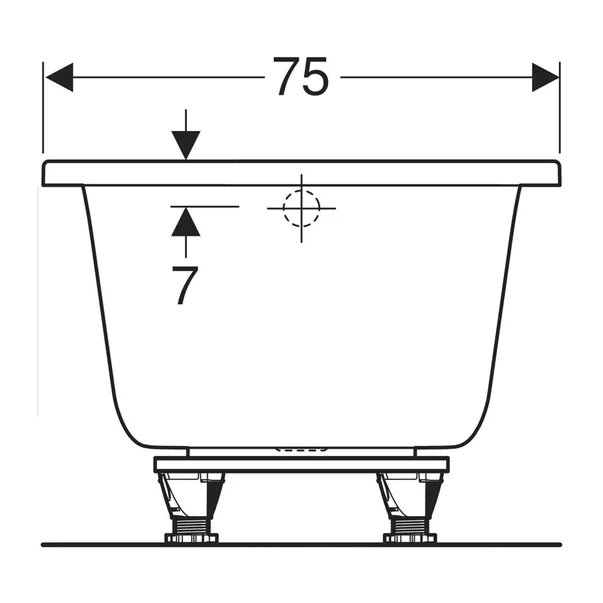 Cada baie dreptunghiulara Geberit Selnova Square 170x75 cm [2]