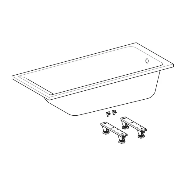 Cada baie dreptunghiulara Geberit Selnova Square 170x75 cm [4]