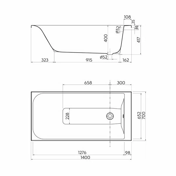 Cada dreptunghiulara Kolo Rekord 140x70 cm [3]