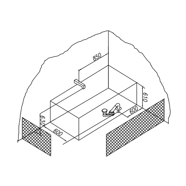 Cada dreptunghiulara Kolpasan Elektra 170x70 cm [4]