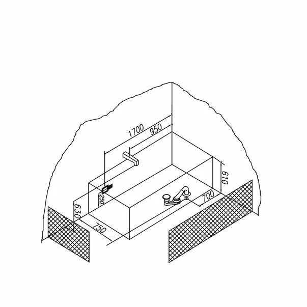 Cada dreptunghiulara Kolpasan Elektra 190x90 cm [4]