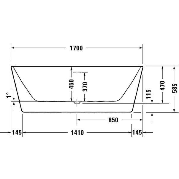 Cada freestanding alb Duravit Duraskye 170x80 cm [2]