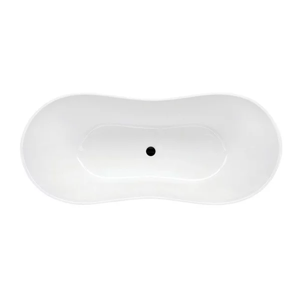 Cada freestanding Besco Viya 170x72 cm alb lucios [3]