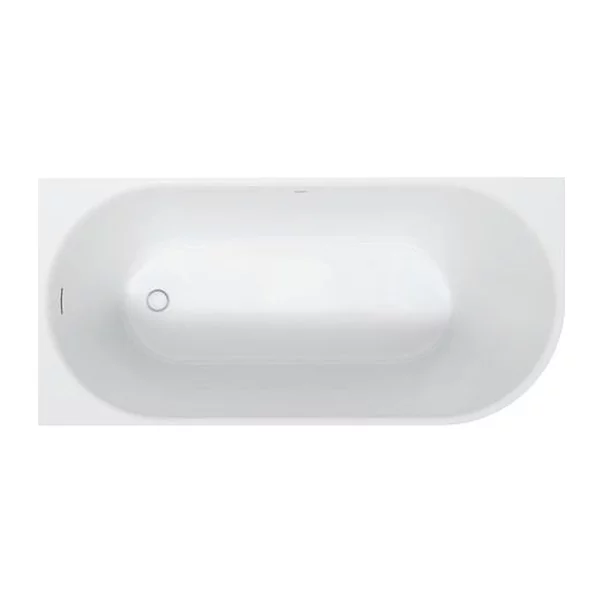 Cada freestanding Duravit DuraSenja 150x75 cm finisaj alb stanga lipita de perete, BTW [1]