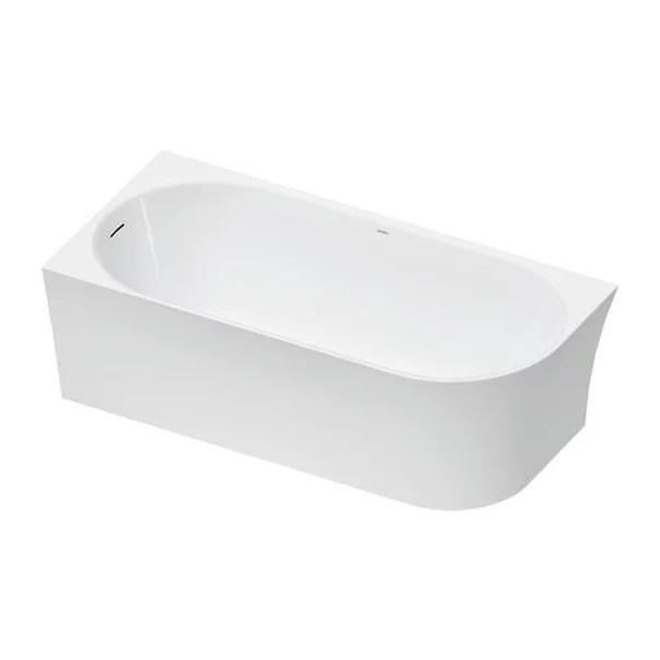 Cada freestanding Duravit DuraSenja 150x75 cm finisaj alb stanga lipita de perete, BTW [4]
