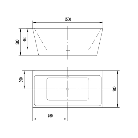 Cada freestanding, Florida, Alvaro New 150, dreptunghiulara, cu instalatie completa, alb [1]