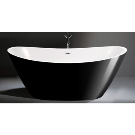 Cada freestanding, Florida, Selena Black, 170, ovala, cu instalatie completa, alb si negru [2]