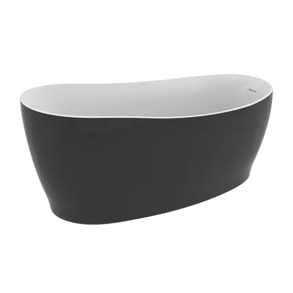 Cazi baie - Cada freestanding Ideal Standard Atelier Around 180x85 cm alb - negru lucios