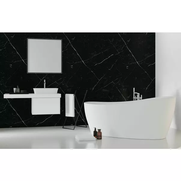 Cada freestanding Ideal Standard Atelier Around 180x85 cm alb - negru lucios [5]