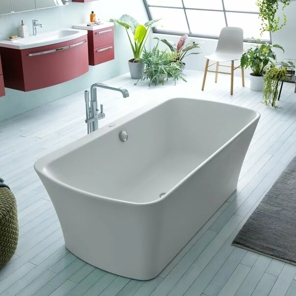 Cazi freestanding - Cada freestanding Kolpasan Mary alb lucios 180x90 cm