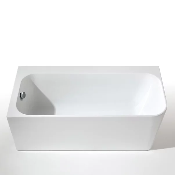 Cada freestanding Kreiner Maggie 160x75 cm finisaj alb stanga lipita de perete, BTW [1]