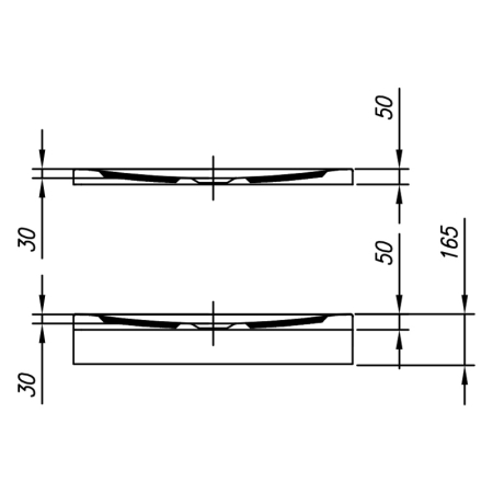 Cadita de dus dreptunghiulara inalta Kolpasan, Evelin Q, cu masca si picioare incluse, 120 x 90 cm, acril [2]