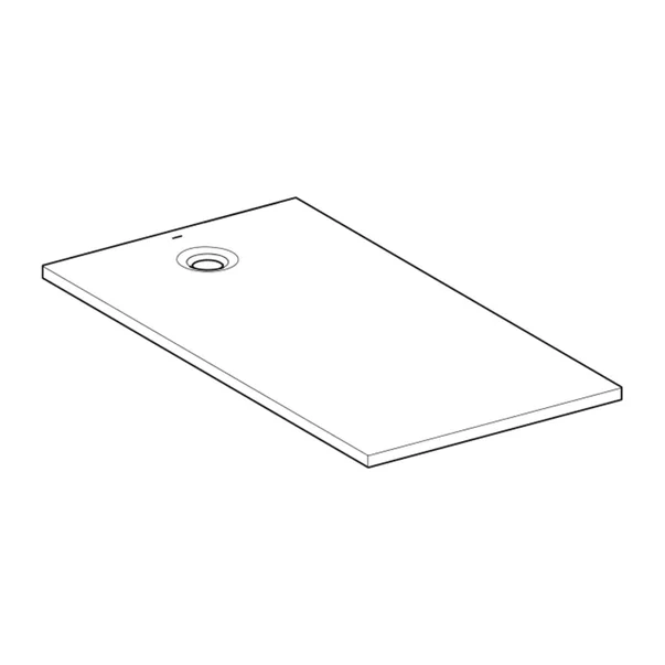 Cadita de dus rectangulara Geberit Olona alb 140x100 cm [1]