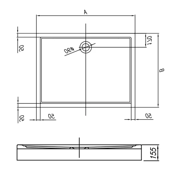 Cadita dus Kolpasan Flamenco dreptunghiulara cu masca 100x80 cm [1]