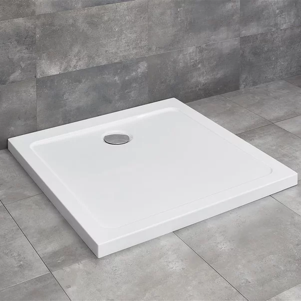Cadite pentru dus - Cadita dus patrata Radaway Doros C 100x100 cm acril alb