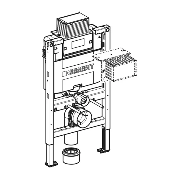 Cadru incastrat Geberit Duofix 82 cm cu rezervor Omega 12 cm [1]