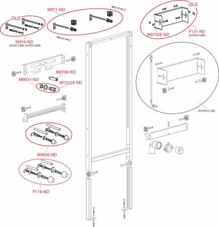 Cadru metalic pentru pisoar Alca 112 cm [2]