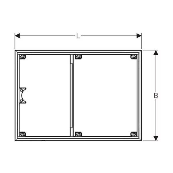 Cadru montaj cadita dus Geberit Setaplano pentru 6 picioare 90x120 cm [1]