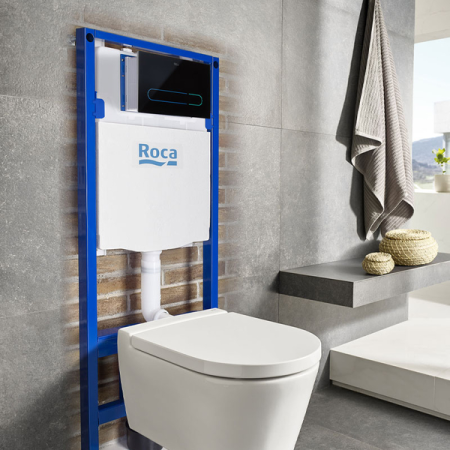 Cadru WC Roca A890090020, 1120 mm, 500 mm, 90, 110 mm, 180, 230 mm, 2 moduri spalare, incastrat, otel [4]