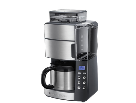 Cafetiera cu filtru Russell Hobbs 26160-56 Matte Black, 12 cesti, timer programabil 24h, mentinere cald, display LCD, Negru Mat [3]