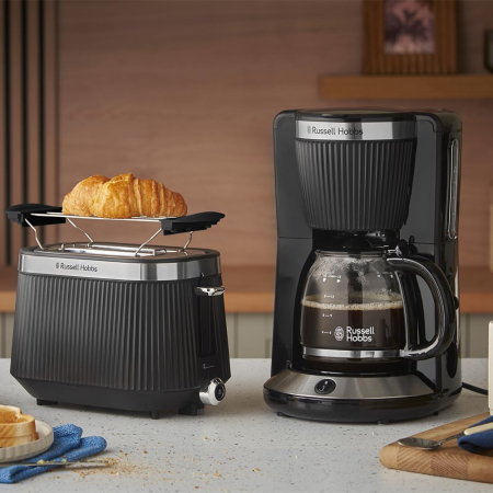 Cafetiera cu filtru Russell Hobbs 26780-56 Bronte, 1.25L, WhirlTech, pause & pour, mentinere cald 40 min, Negru Mat [9]