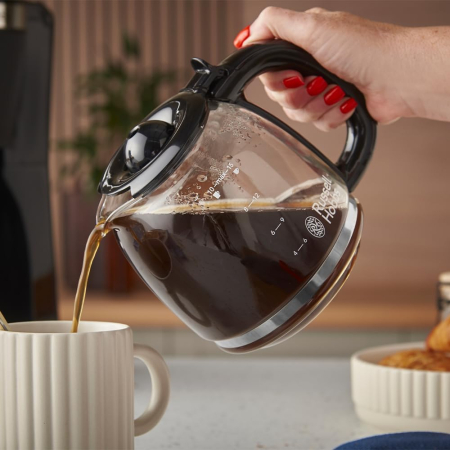 Cafetiera cu filtru Russell Hobbs 26780-56 Bronte, 1.25L, WhirlTech, pause & pour, mentinere cald 40 min, Negru Mat [2]