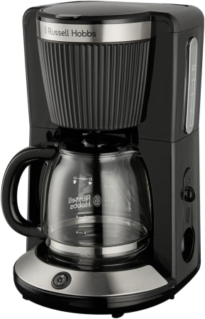 Bucatarie - Cafetiera cu filtru Russell Hobbs 26780-56 Bronte, 1.25L, WhirlTech, pause & pour, mentinere cald 40 min, Negru Mat