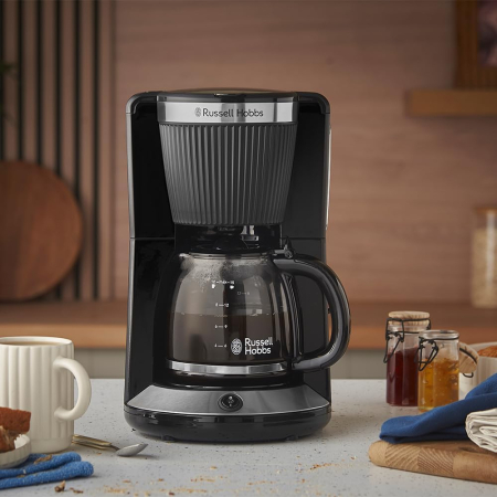 Cafetiera cu filtru Russell Hobbs 26780-56 Bronte, 1.25L, WhirlTech, pause & pour, mentinere cald 40 min, Negru Mat [1]