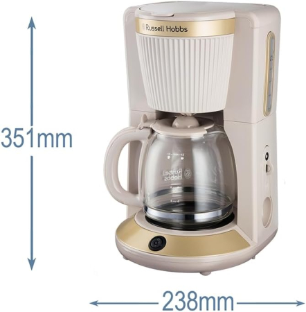 Cafetiera cu filtru Russell Hobbs 26781-56 Bronte, 1.25L, WhirlTech, pause & pour, mentinere cald 40 min, Stone [8]