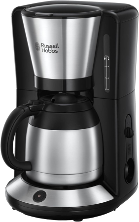 Bucatarie - Cafetiera cu termos Russell Hobbs 24020-56 Adventure, 8 cani, 1.1L termos, WhirlTech, oprire automata, Inox/Negru