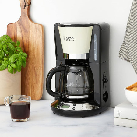 Cafetiera Russell Hobbs Colours Plus+, 1.25L, filtru permanent, plita mentinere cald, indicator nivel apa, crem [6]