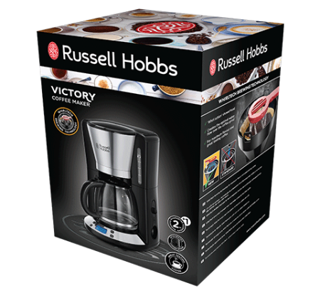 Cafetiera Russell Hobbs Victory, 1.25L, filtru permanent, plita mentinere cald, indicator nivel apa, inox [1]