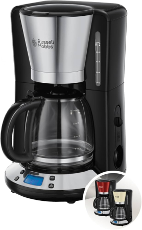 Espressoare si cafetiere - Cafetiera Russell Hobbs Victory, 1.25L, filtru permanent, plita mentinere cald, indicator nivel apa, inox