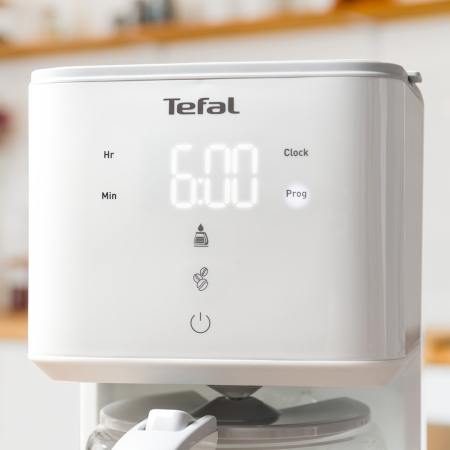 Cafetiera Sense CM693110, ecran digital, functie Aroma, sistem antipicurare, oprire automata, 15 cesti, 1.25 L, alb [3]