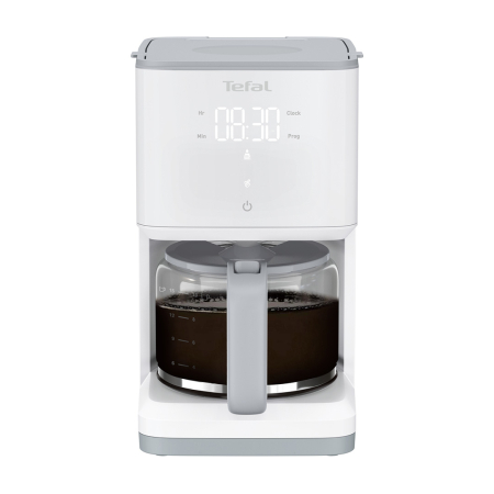 Cafetiera Sense CM693110, ecran digital, functie Aroma, sistem antipicurare, oprire automata, 15 cesti, 1.25 L, alb [1]