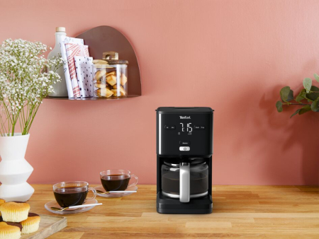 Cafetiera TEFAL Smart'n Light CM600810, 1000W, ecran digital, capacitate 1.25L, functie auto OFF, sistem antipicurare, carafa sticla, functie mentiner [6]