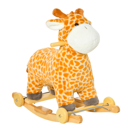 Jucarii si accesorii -  Cal Balansoar Copii - Girafa cu Roti & Sunete Interactive
