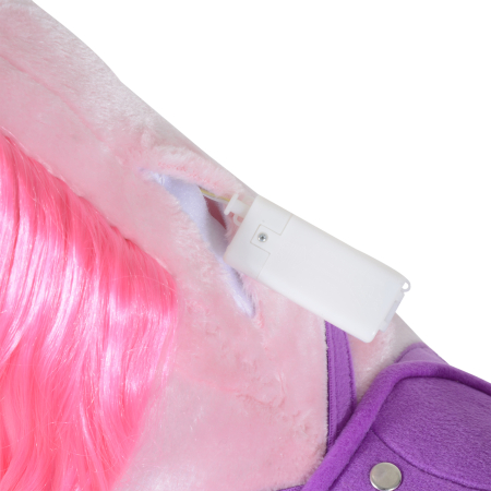  Cal Balansoar pentru Copii 2+ Ani cu Roti si Sunete, Leagan pentru Copii cu Suport pentru Picioare, 65x28x75 cm, Roz [8]