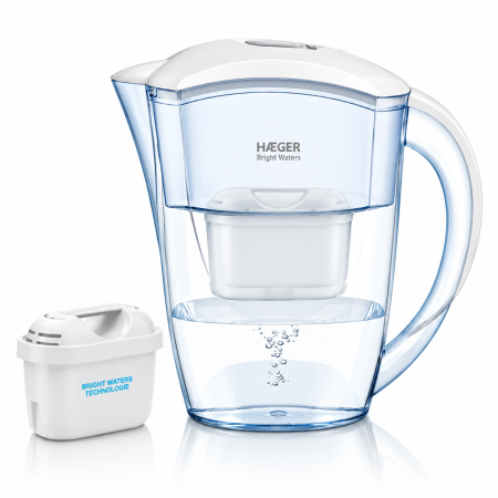 Cana filtranta de apa HAEGER BRIGHT WATERS, Capacitate 2,4 L, Filtrare pe 4 niveluri, Schimbare usoara a filtrului, Maner ergonomic [2]