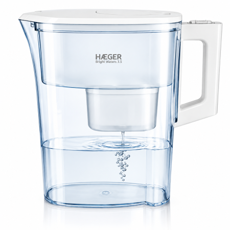 Cana filtranta de apa HAEGER BRIGHT WATERS, Capacitate 3,5 L, Filtrare pe 4 niveluri, Schimbare usoara a filtrului, Maner ergonomic [1]