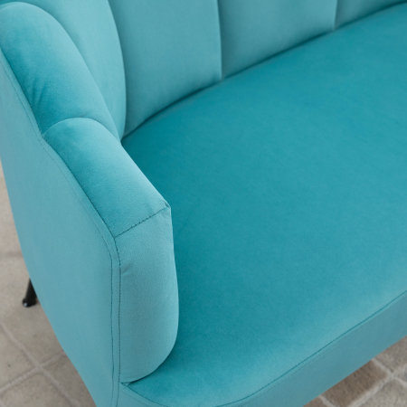  Canapea Catifea Verde 132 cm - Tapitata, Moderna & Compacta [6]