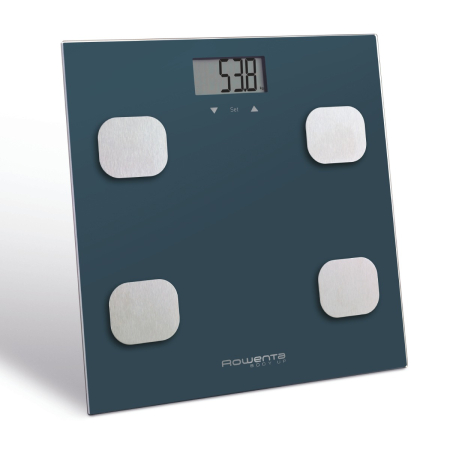 Cantar de baie Rowenta Body Up BR2520V0, 150 kg, gradatii la 100 g, analiza corporala, 8 profile, sticla, negru [3]