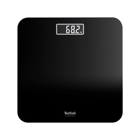 Cantar de baie Tefal Premiss PP1800V0, 160 kg, gradatii la 100 g, 30 x 30 cm, sticla, baterii incluse, negru [0]
